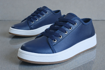 ZAPATILLAS CUERO PU AZUL