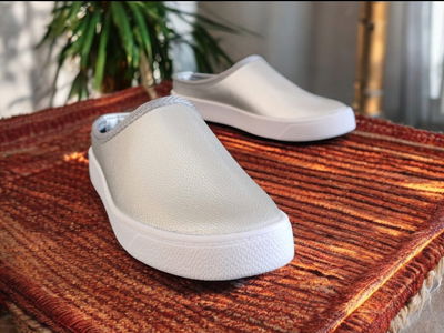 Zuecos CUERO P.U. PLATA 