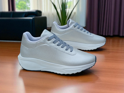 Zapatillas ZOOM CUERO P.U. PLATA 