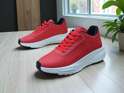 Zapatillas ZOOM CUERO P.U. ROJO