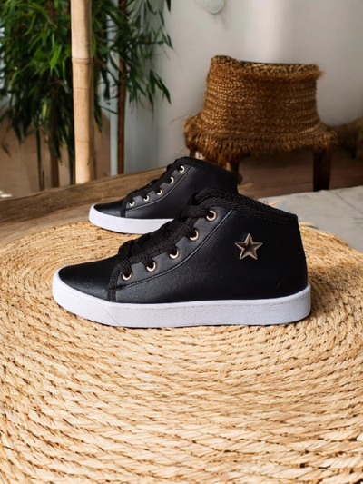 BOTITAS NEGRAS CUERO P.U. STAR