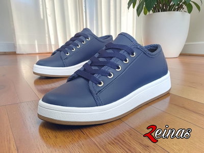 ZAPATILLAS CUERO PU AZUL