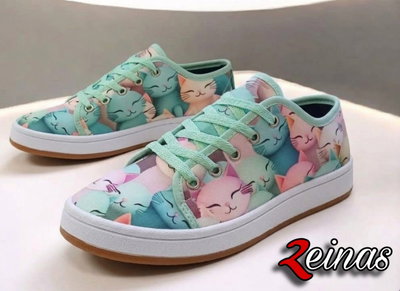 ZAPATILLAS DE LONA GATITOS 