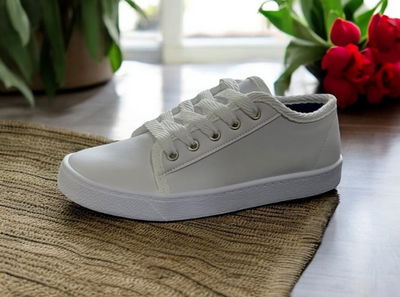 Zapatillas CUERO PU BLANCO