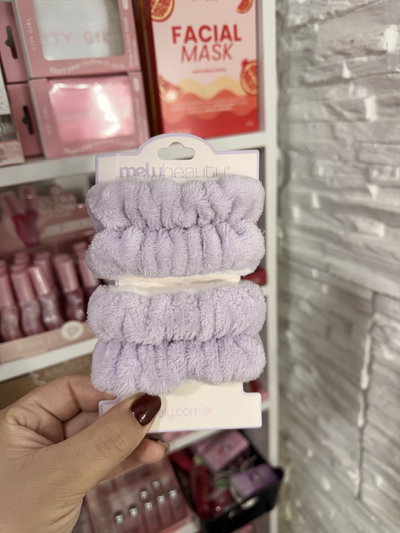 Muñequeras de peluche Lila