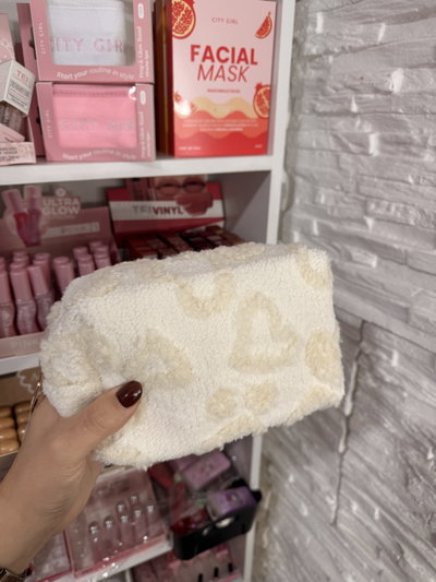 Neceser peluche blanco grande