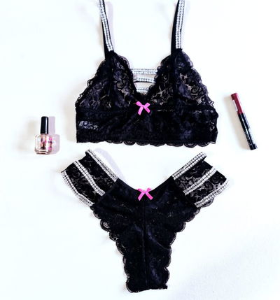 Conjunto Bralett con estrasss 