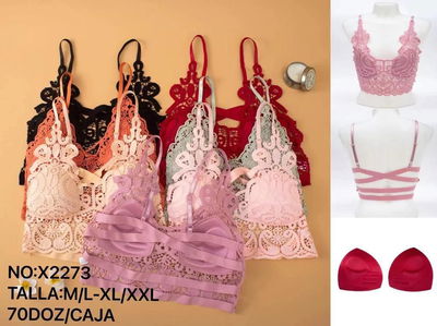 Top de encaje con tiritas de Le Victoria  2273 por 1/2 docena 