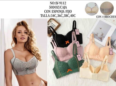 Corpiños Segunda Piel con Encaje Fino | Ajuste Perfecto, precio por media docena 