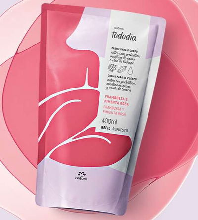 Repuesto Jabón Líquido Corporal Tododia Frambuesa y Pimienta Rosa 300 ml