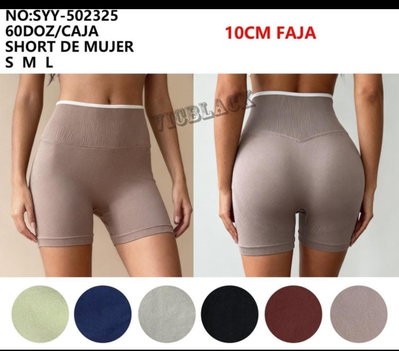 Short calza sin frunce  1/2 doc. Vicblack