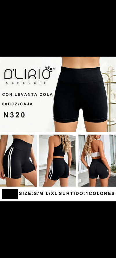 Short con frunce levanta cola 1/2 docena 