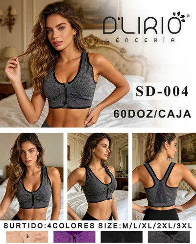 Top con cierre adelante D`lirio 1/2 docena 