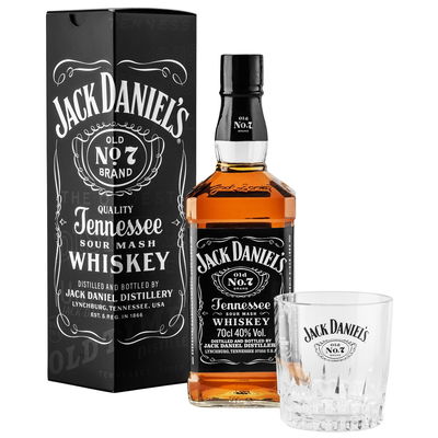 Jack Daniels 700ml con caja de regalo + Vaso