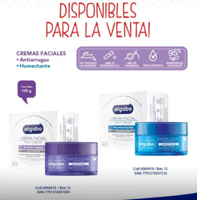 Crema facial de algabo