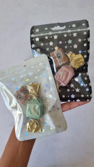 Bolsitas holográfica con estrellas