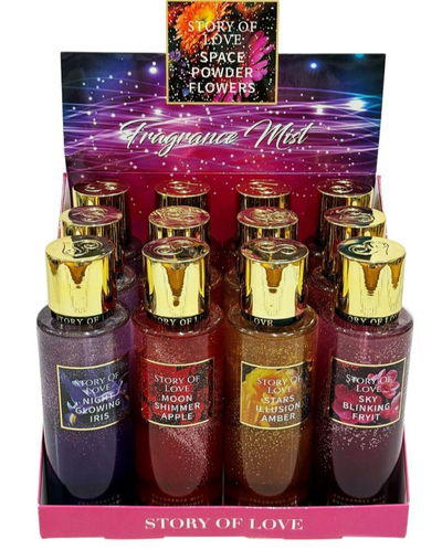 Body splash con glitter 