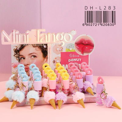 Brillo labial con llavero helado 