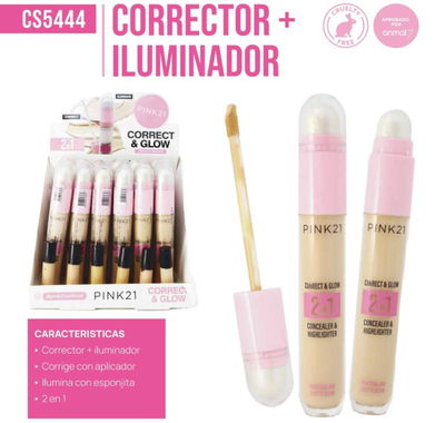 Corrector con esponja Pink 21 