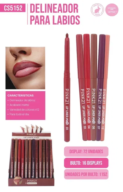 Delineador de labios pink 21