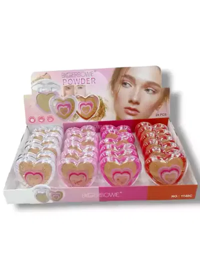Polvo compacto corazon