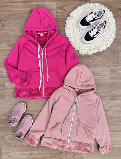 Campera con piel niña
