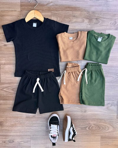 Conjunto Waffle Remera Bebe