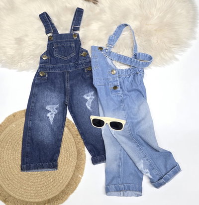 Jardinero jeans unisex 6 meses a 4 años 