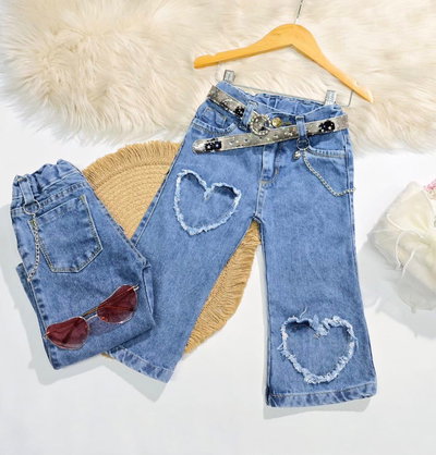 Jeans oxford corazón beba