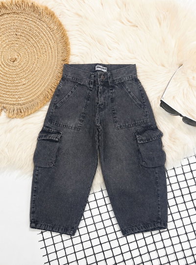 Jeans baggy cargo niño