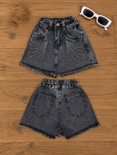 Short pollera jeans nena