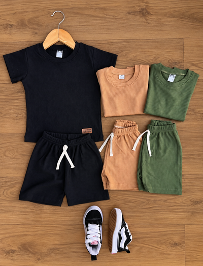 Conjunto Waffle Remera Bebe