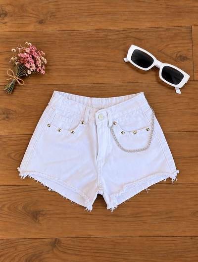 Short de jeans Blanco