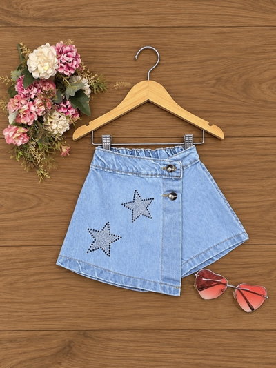 Short pollera brillos beba