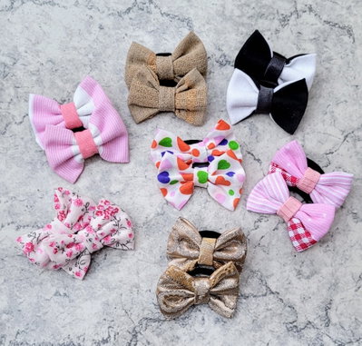 Moños chicos estampados