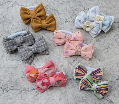 Moños estampados medianos