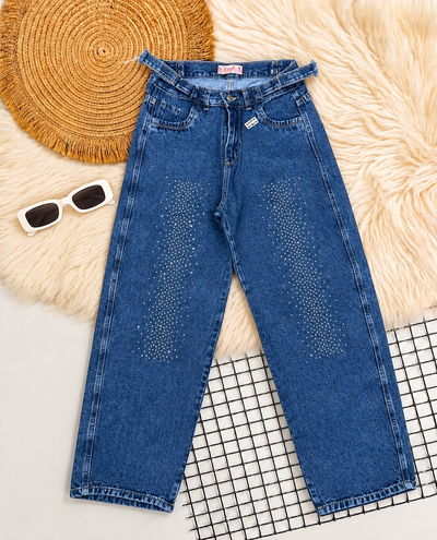 Jeans baggy brillo nena