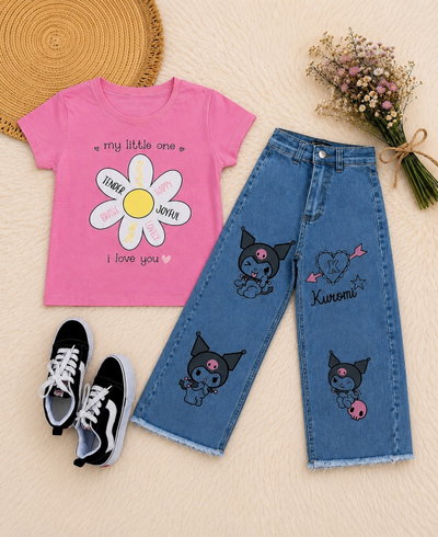 Jeans nena wide leg grafitti