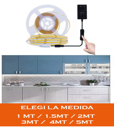 Luz Led Bajo Alacena Blanco Frio Luz Potente + Tecla 