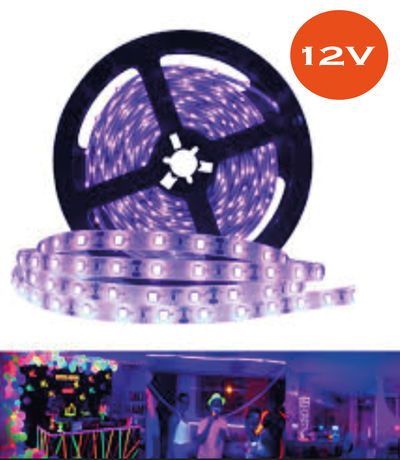Tira Led 5050 Ultravioleta Luz Negra Interior 12v
