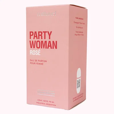 Perfume Millanel Party Women Rose  90ml inspirada en 212 Vip Rose de Carolina Herrera
