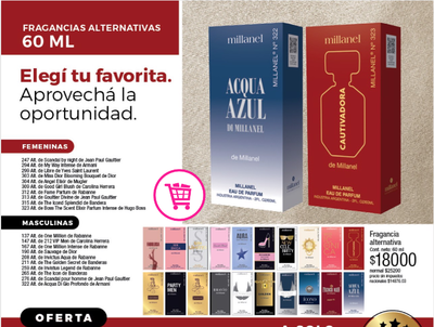PROMOCION 2 PERFUMES x 60ml HOMBRE O MUJER (Seleccionados)