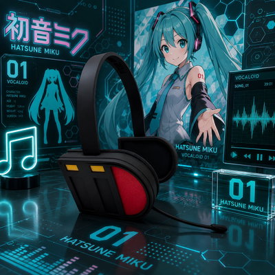 Auriculares Hatsune Miku Vocaloid