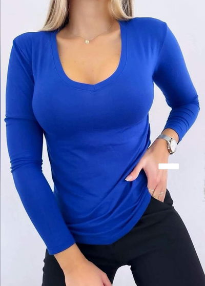 Camiseta escote V 