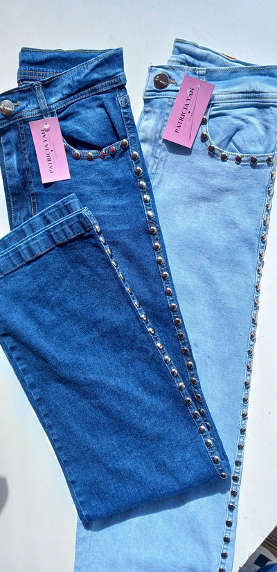 Wide leg tacha celeste 