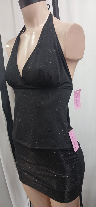 Top brillo espalda tira