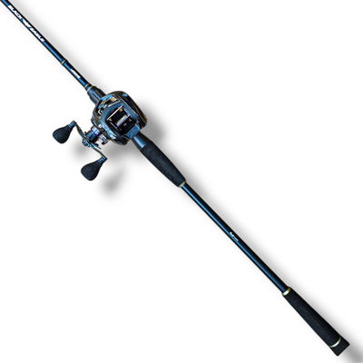 Combo Reel Titan 300 SW 7ROL 7.1:1 + Caña BLACK EAGLE 2,44m 20-50lb 