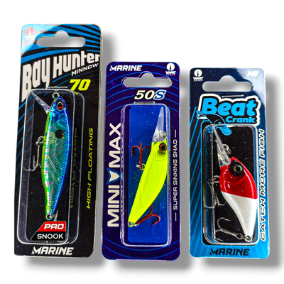Combo Señuelos Marine BEAT CRANK 45-MR + BAY HUNTER 70 + MINIMAX 50