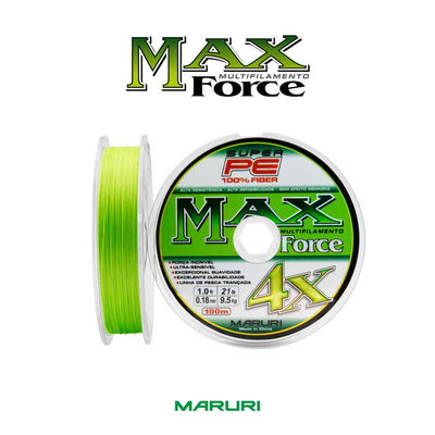 Multifilamento 4X 0.23mm x 100mt Verde Lemon Max Pe - Maruri