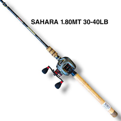 Combo Pesada Maruri THOR 12000 + Caña Sahara Sumax 1.80m 30-40lb 1T